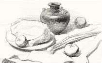 素描静物的画法三