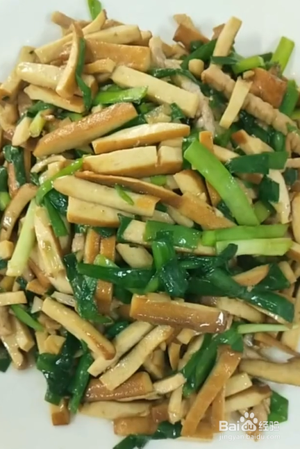 韭菜炒香干的制作流程
