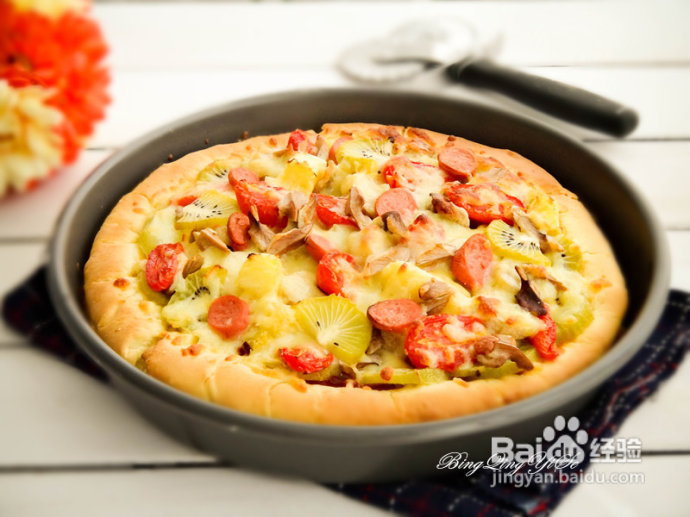 低脂清爽给你不一样口感的【水果披萨】