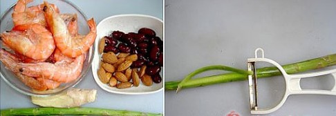 杏仁芦笋虾的做法