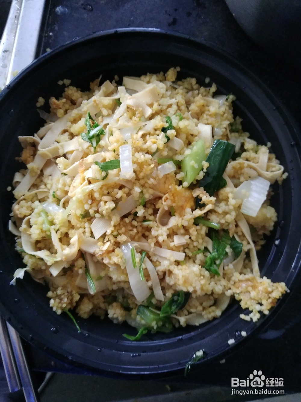 小米燕麦白菜千张炒饭