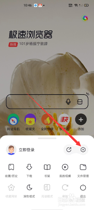 极速浏览器怎么设置跟随网页变色