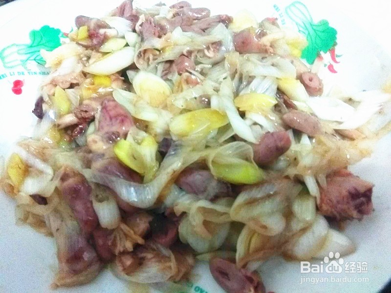 大葱炒鸡心的做法