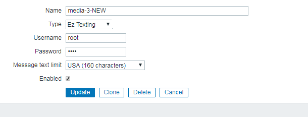 如何在zabbix中修改媒体类型？