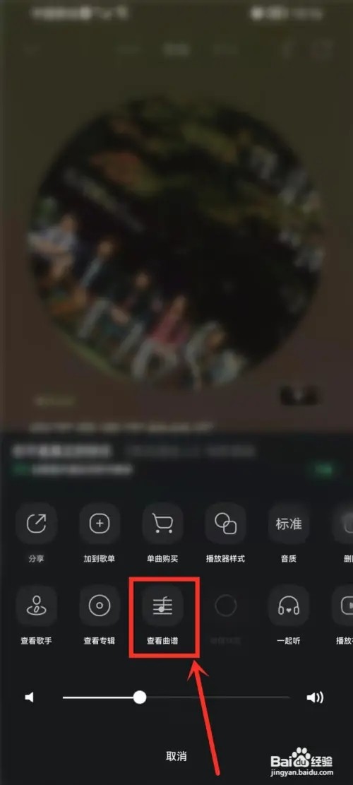 qq音乐如何看歌曲曲谱