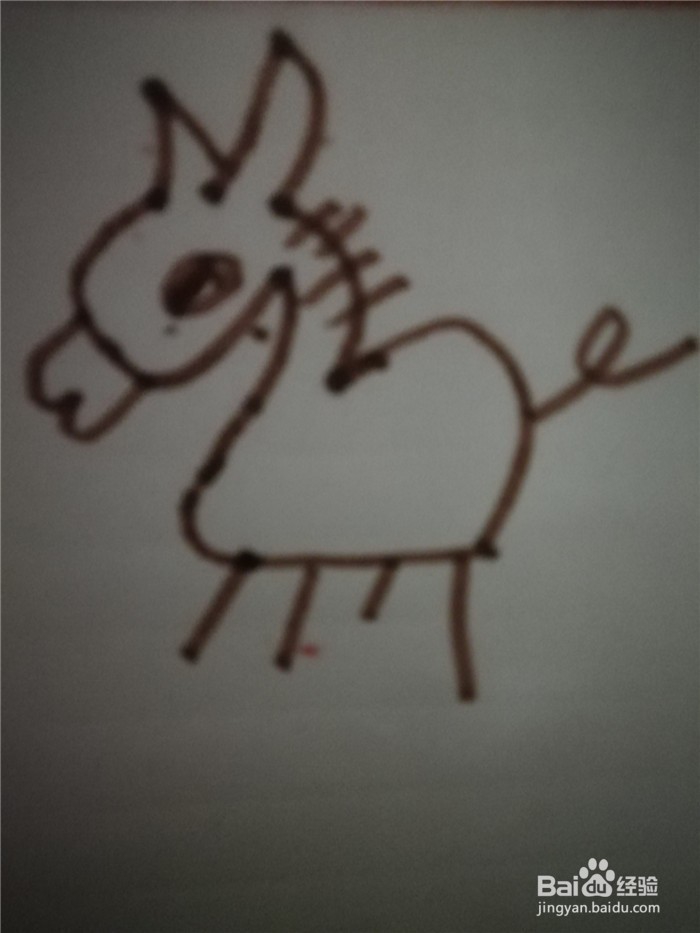 怎么样用简笔画画小驴