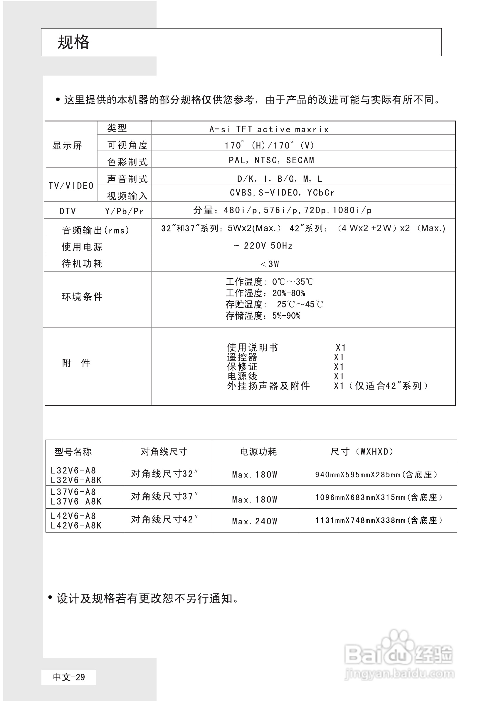 海尔L42V6-A8K液晶彩电使用说明书:[4]