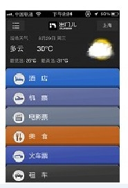 驴友出行必备买车票机票打车住店