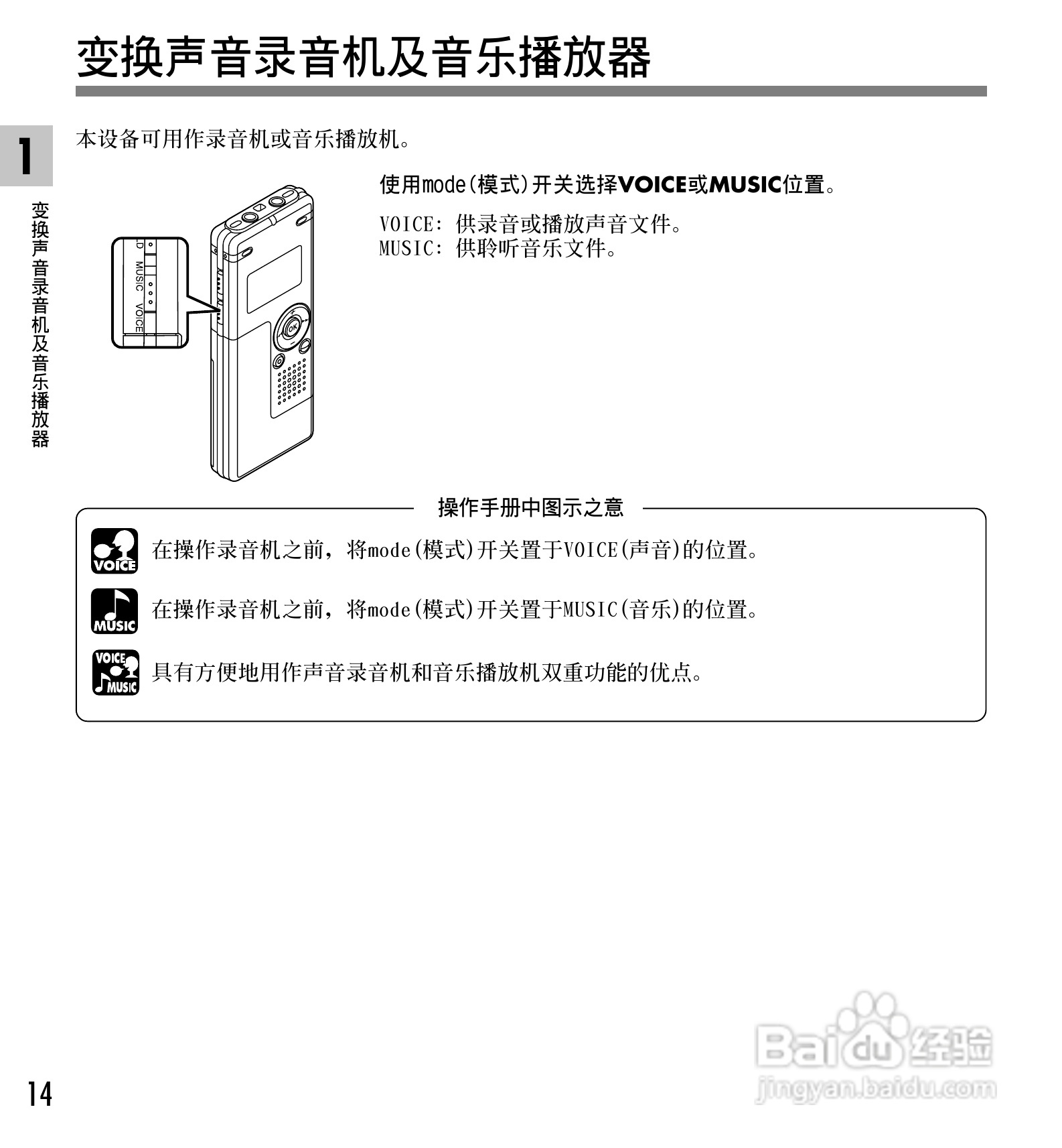 奥林巴斯录音笔WS-320M型使用说明书:[2]
