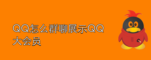 <b>QQ怎么群聊展示QQ大会员</b>