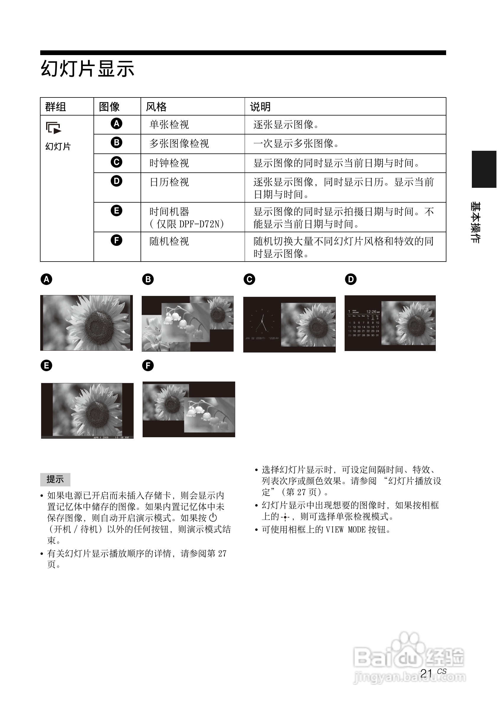 索尼DPF-A72N数码相框使用说明书:[3]
