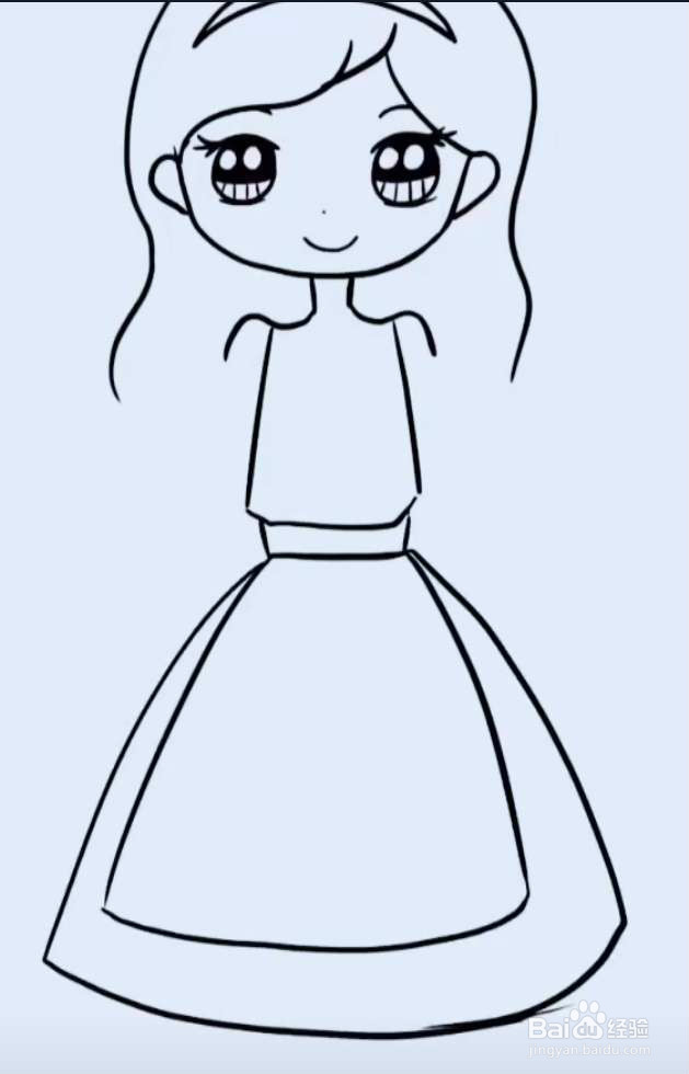 简笔画爱丽丝公主