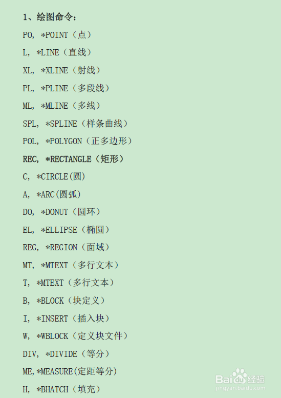 CAD绘图常用快捷键大全