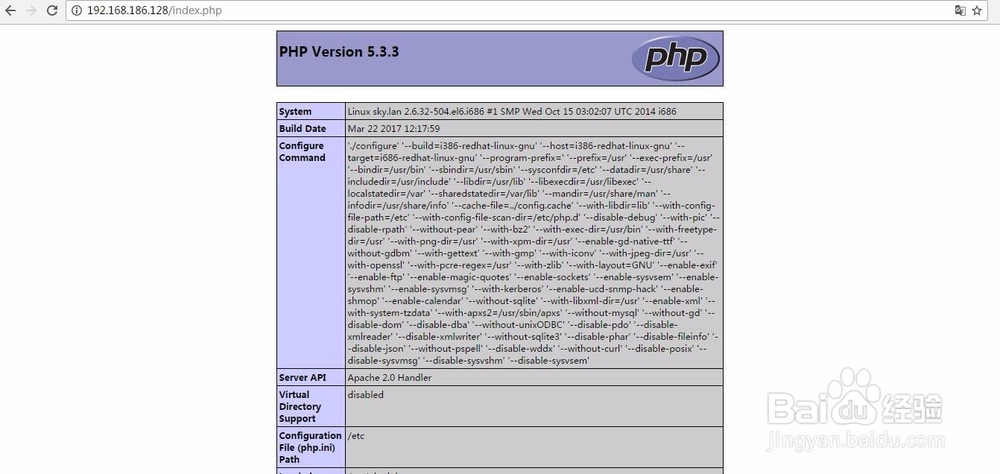 yum方法在centOS下搭建lamp环境