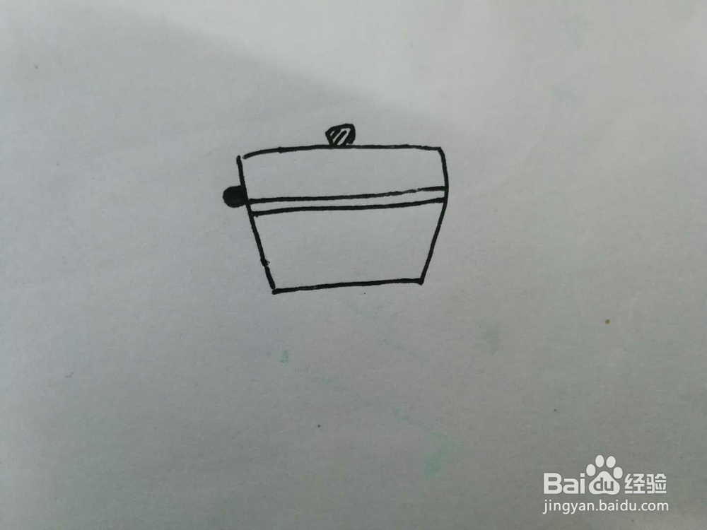 简笔画小高压锅