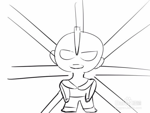 qq红包奥特曼该如何画