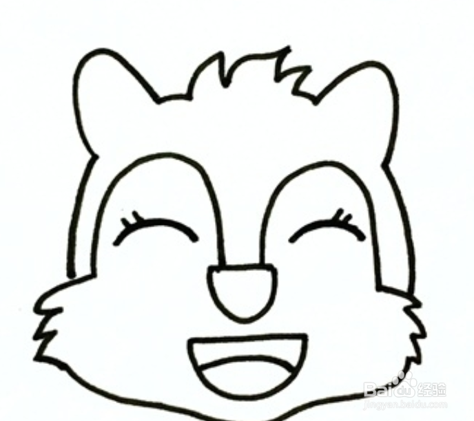 卡通小松鼠简笔画