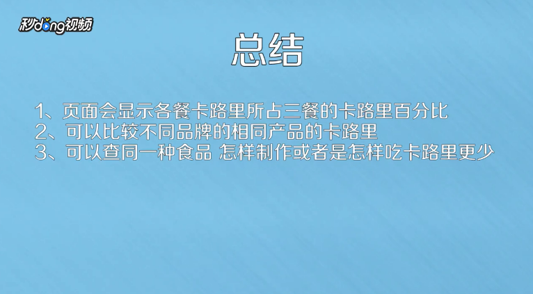 如何使用FatSecret计算食物热量