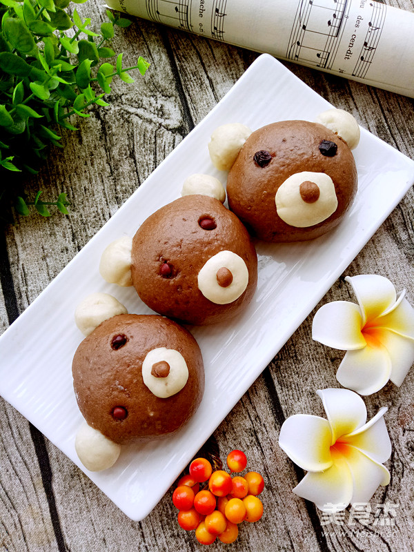 小熊豆沙包的做法