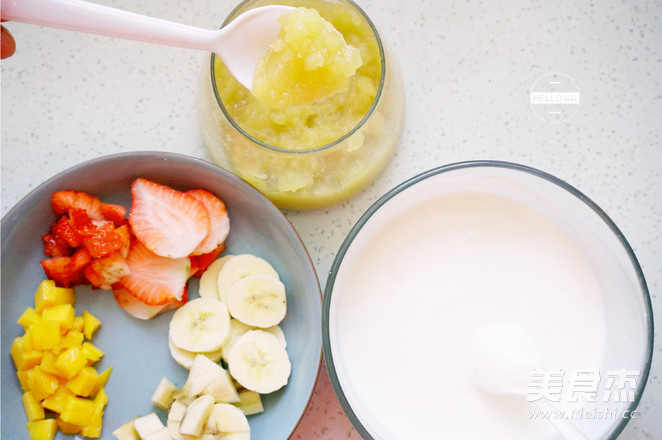 自制水果冻酸奶