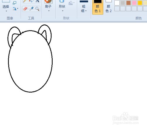 画图工具怎样画老鼠