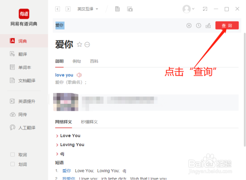 有道词典如何查询单词