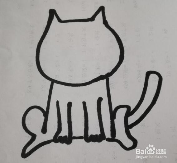 卡通简笔画 猫的简笔画 猫的画法