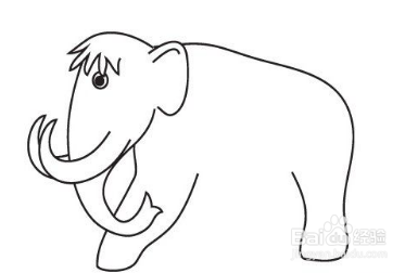 怎么画冰河世纪的动物猛犸象简笔画