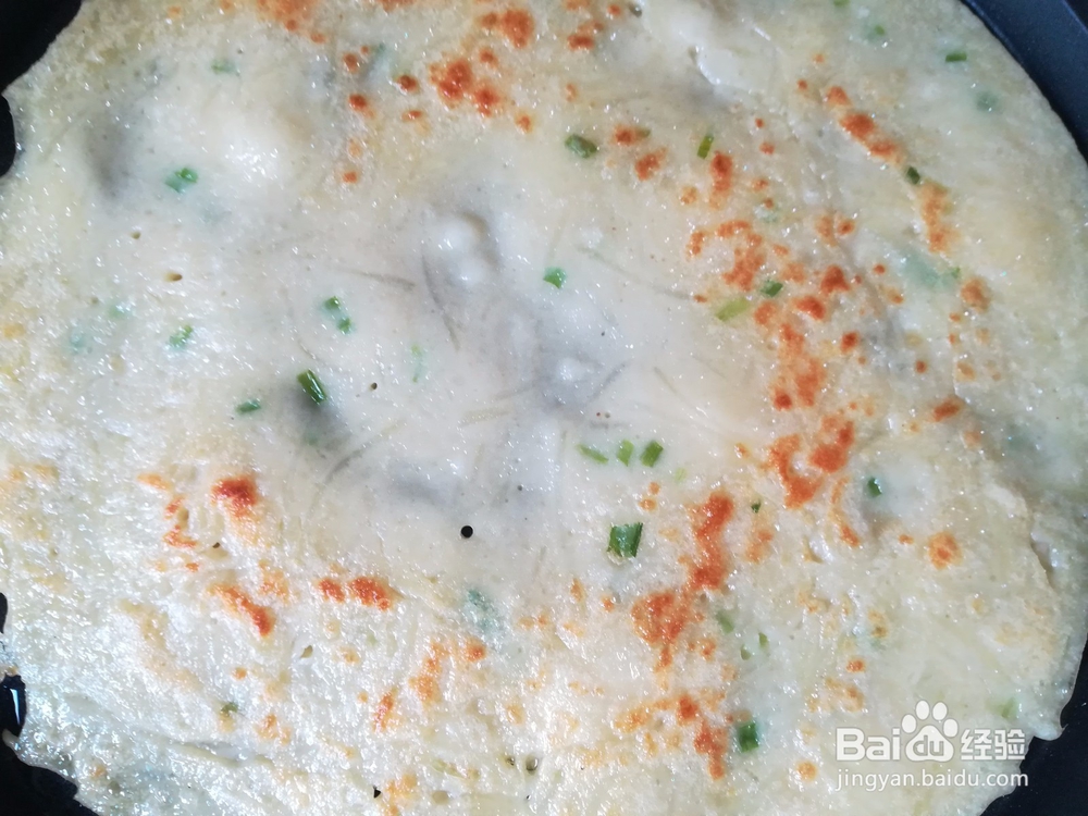 快手早点———葱花鸡蛋饼的做法