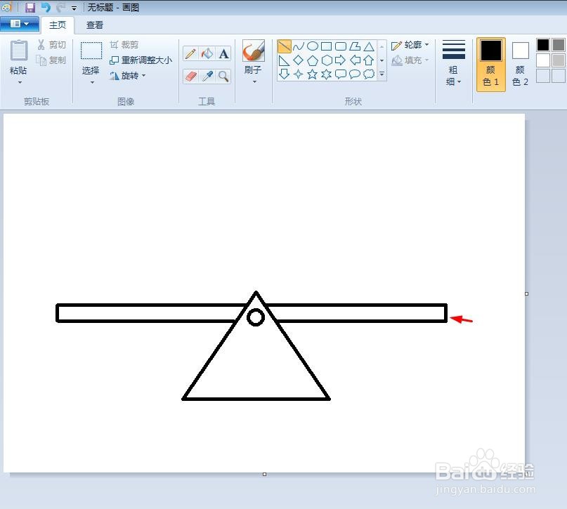 跷跷板简笔画怎么画