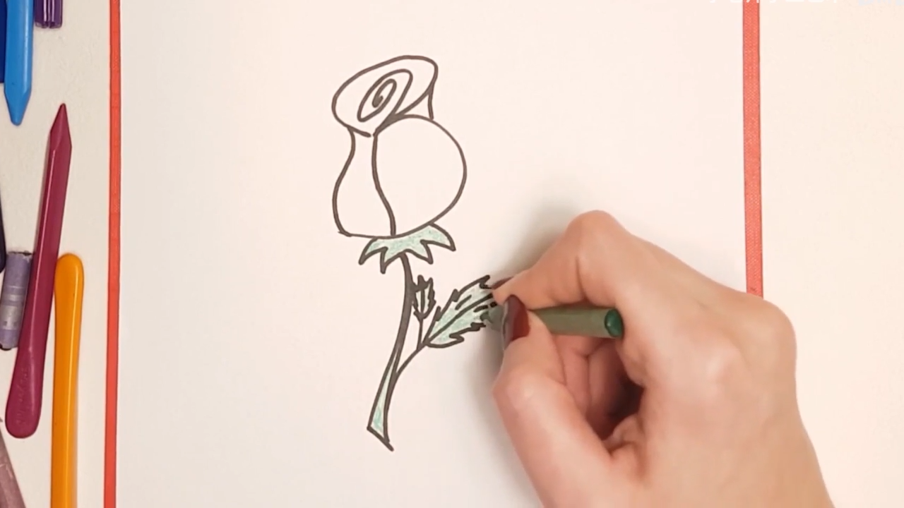 怎样画玫瑰花？