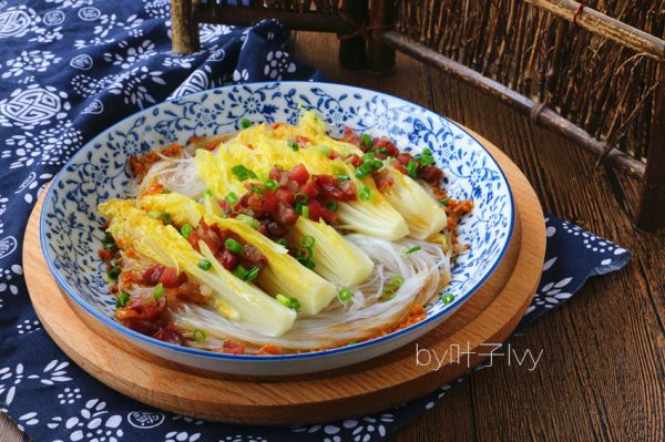 腊肠粉丝娃娃菜