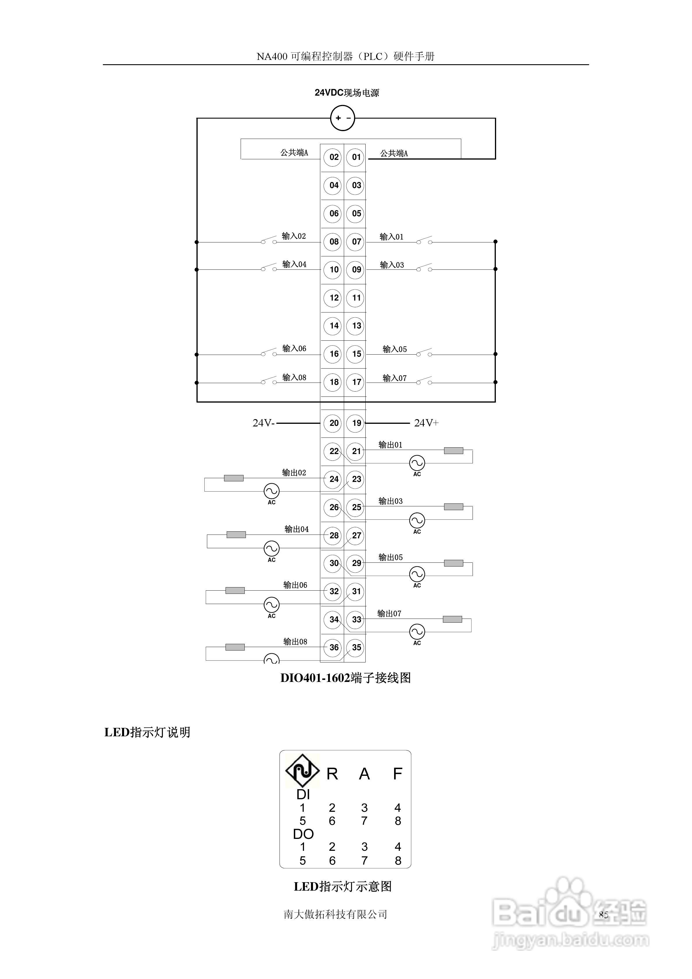 傲拓NA400可编程控制器硬件手册V1.8:[9]