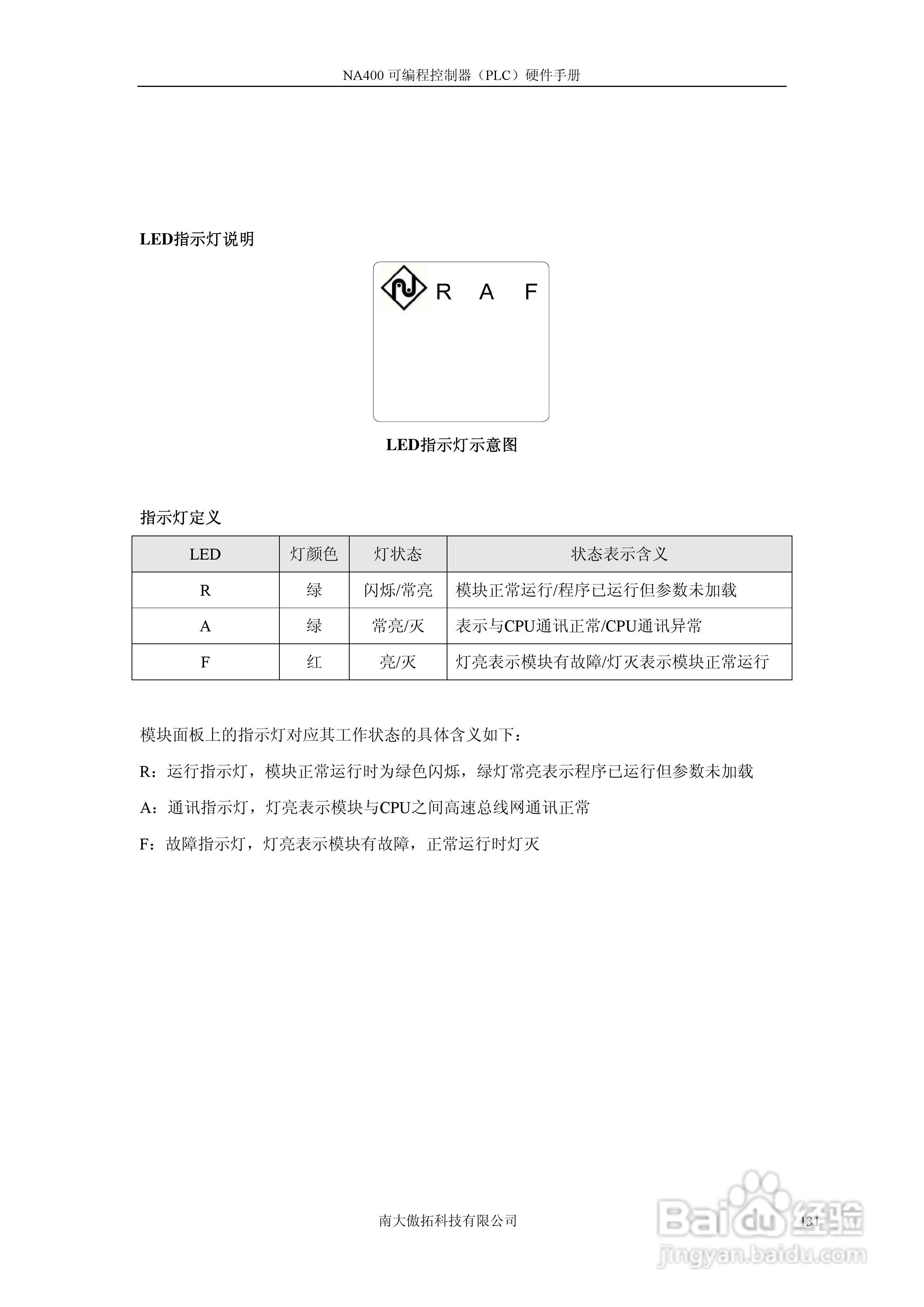 傲拓NA400可编程控制器硬件手册V1.8:[14]