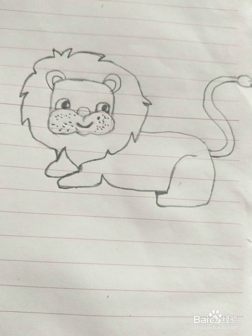 简笔画狮子怎么画呢