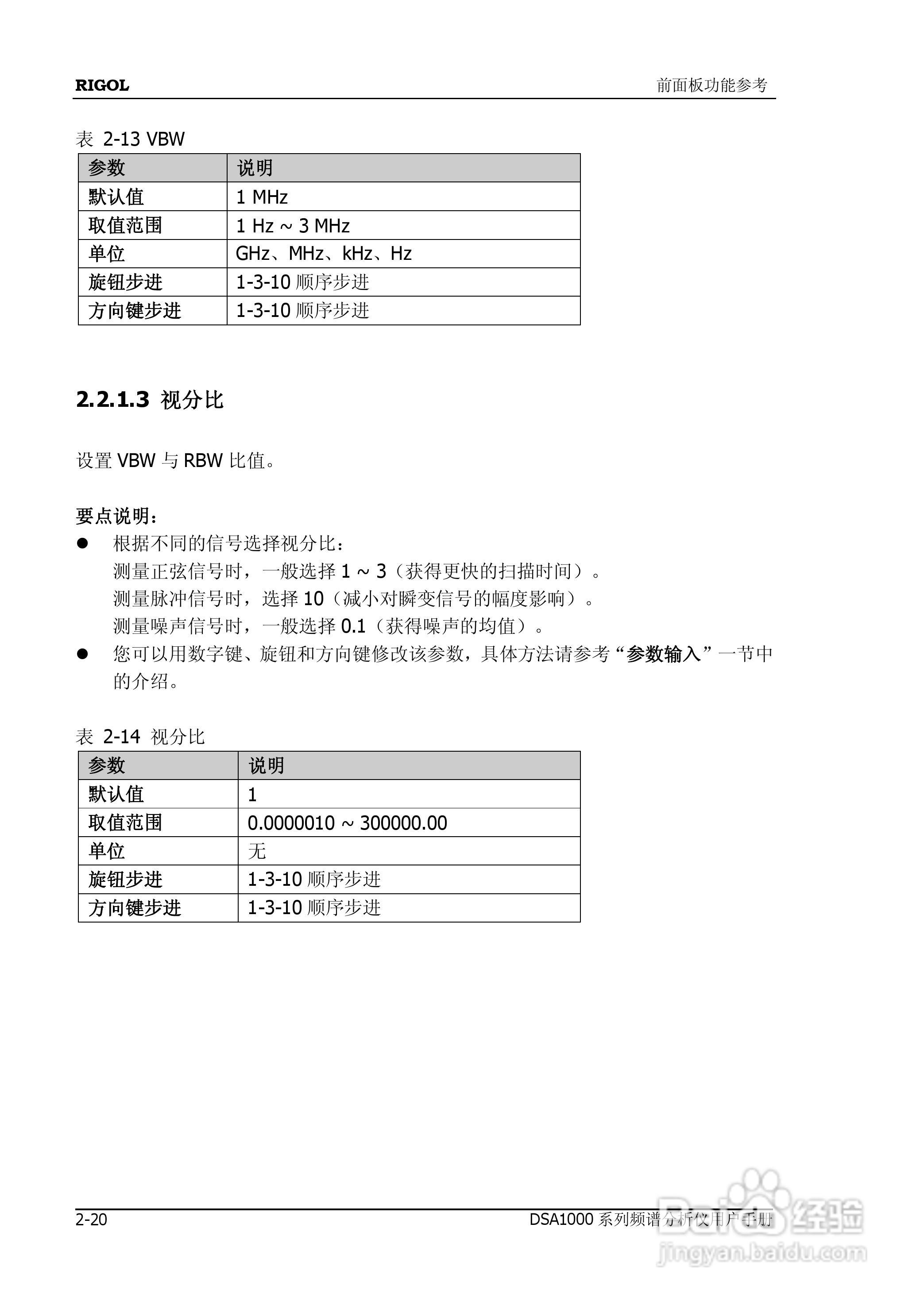 DSA1020频谱分析仪使用说明书:[7]