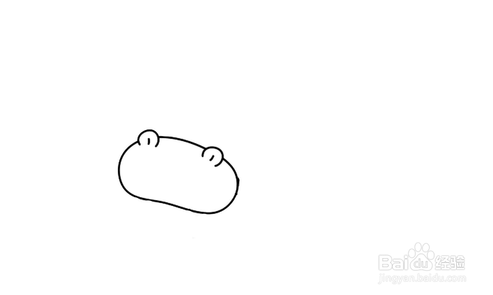 如何画出一个黄色河马