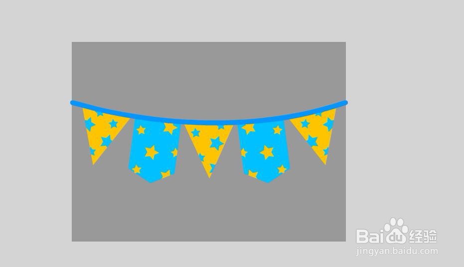 Flash如何制作彩旗展开动画