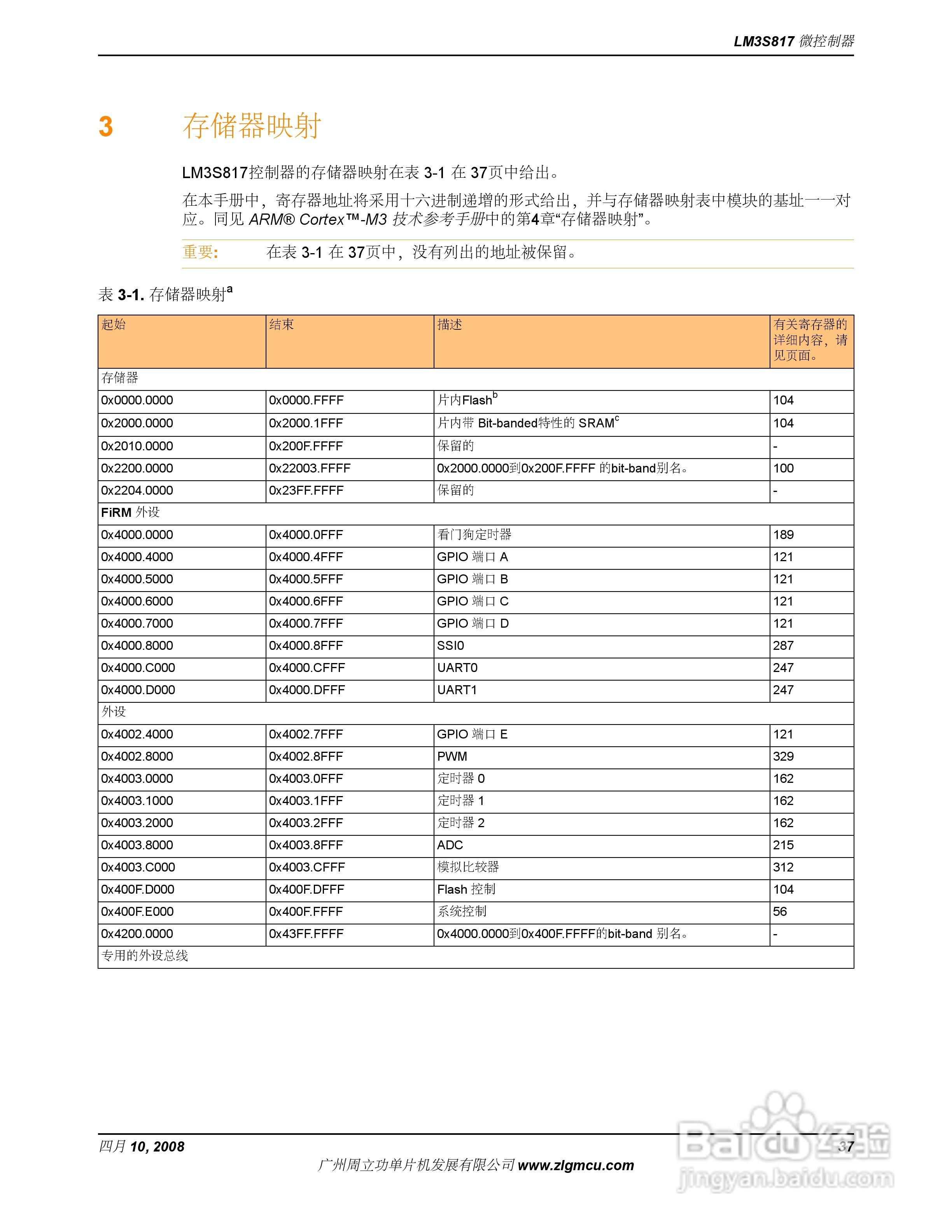 周立功LM3S817微控制器说明书:[4]