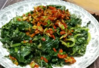 粉蒸茼蒿的做法