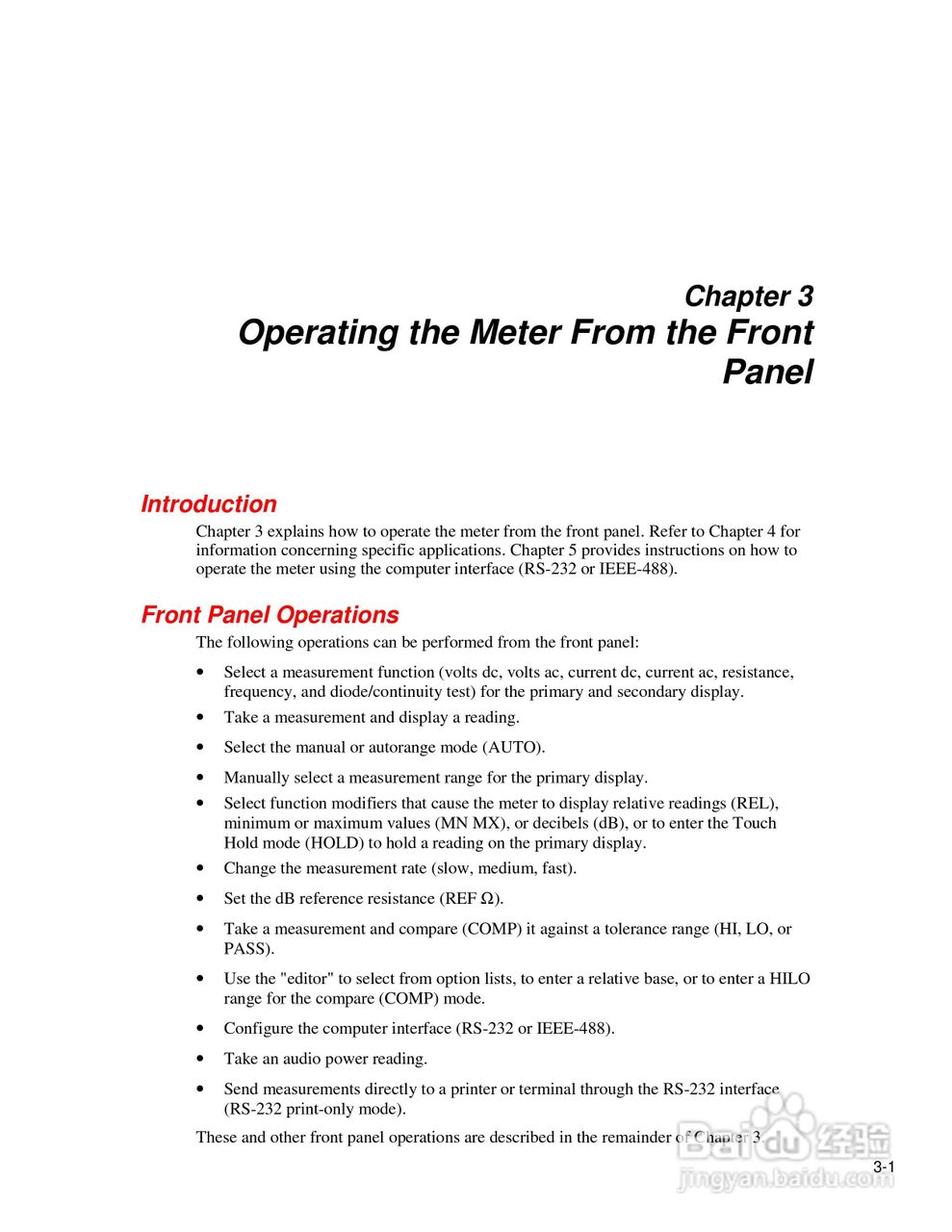 福禄克Fluke45万用表说明书:[3]