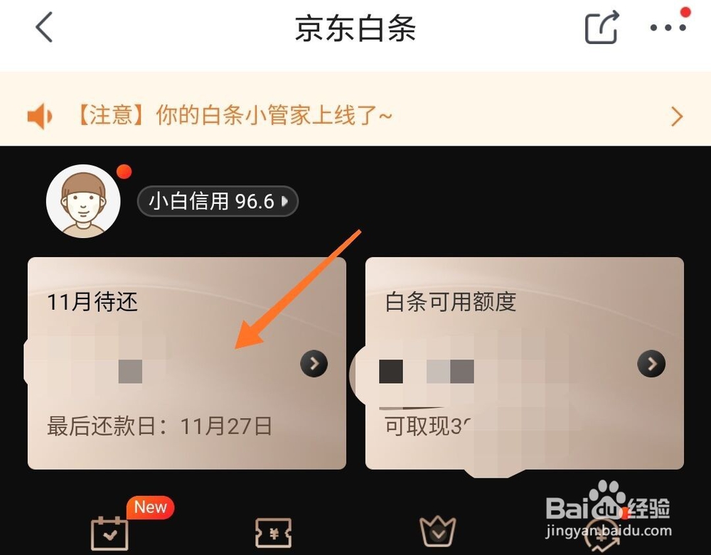 京东App怎么还白条