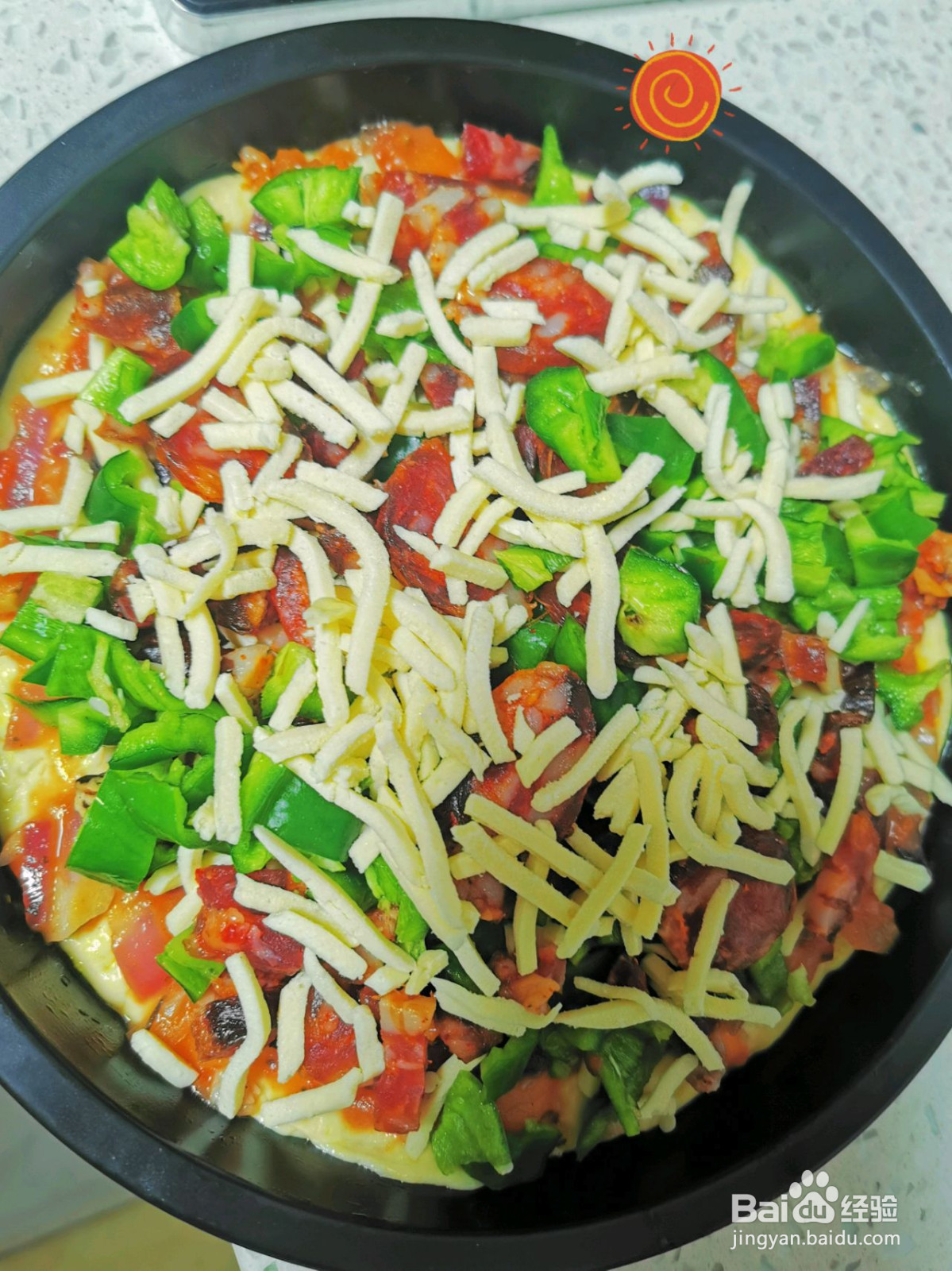 意式卷边香肠芝士披萨的做法