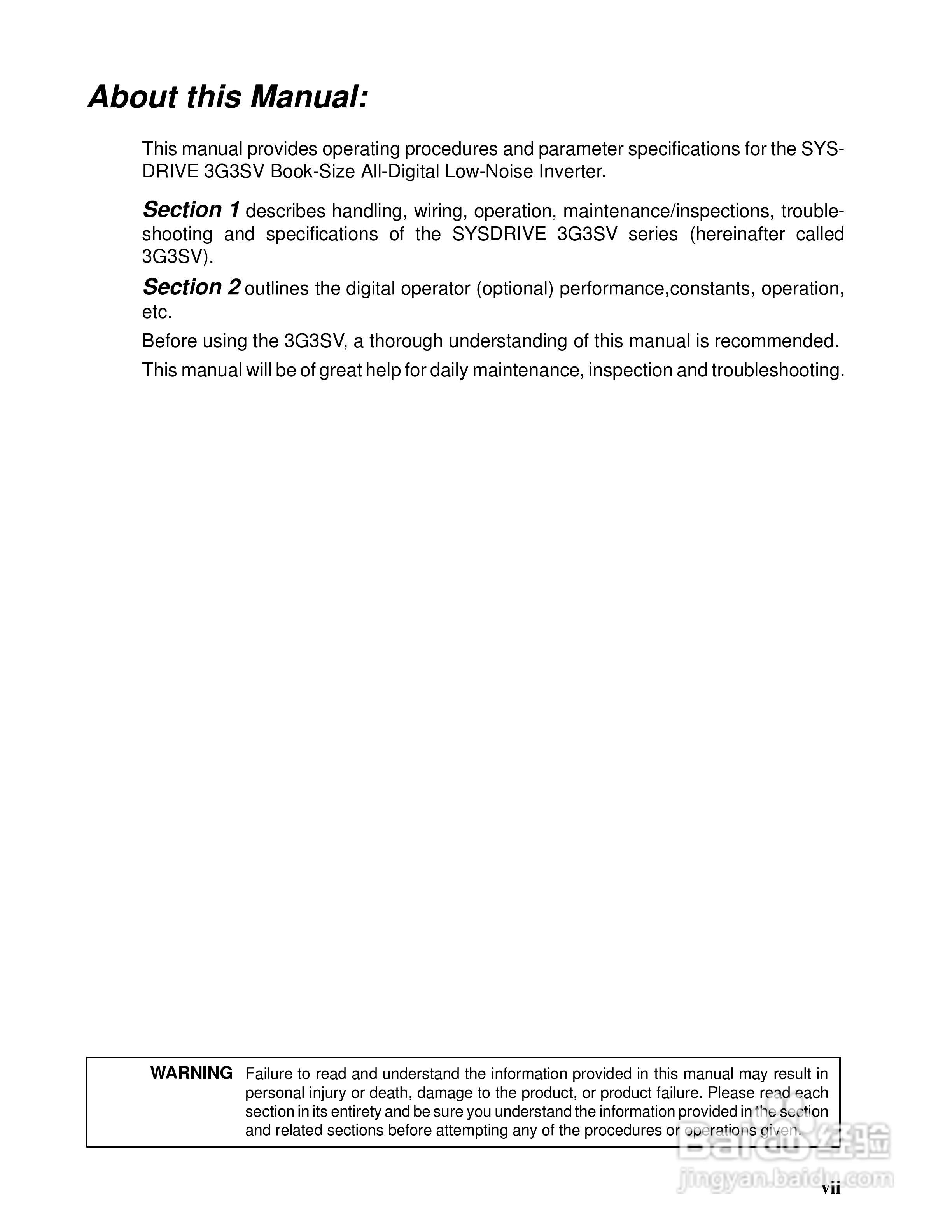 欧姆龙3G3SV-BB037-E变频器说明书:[1]