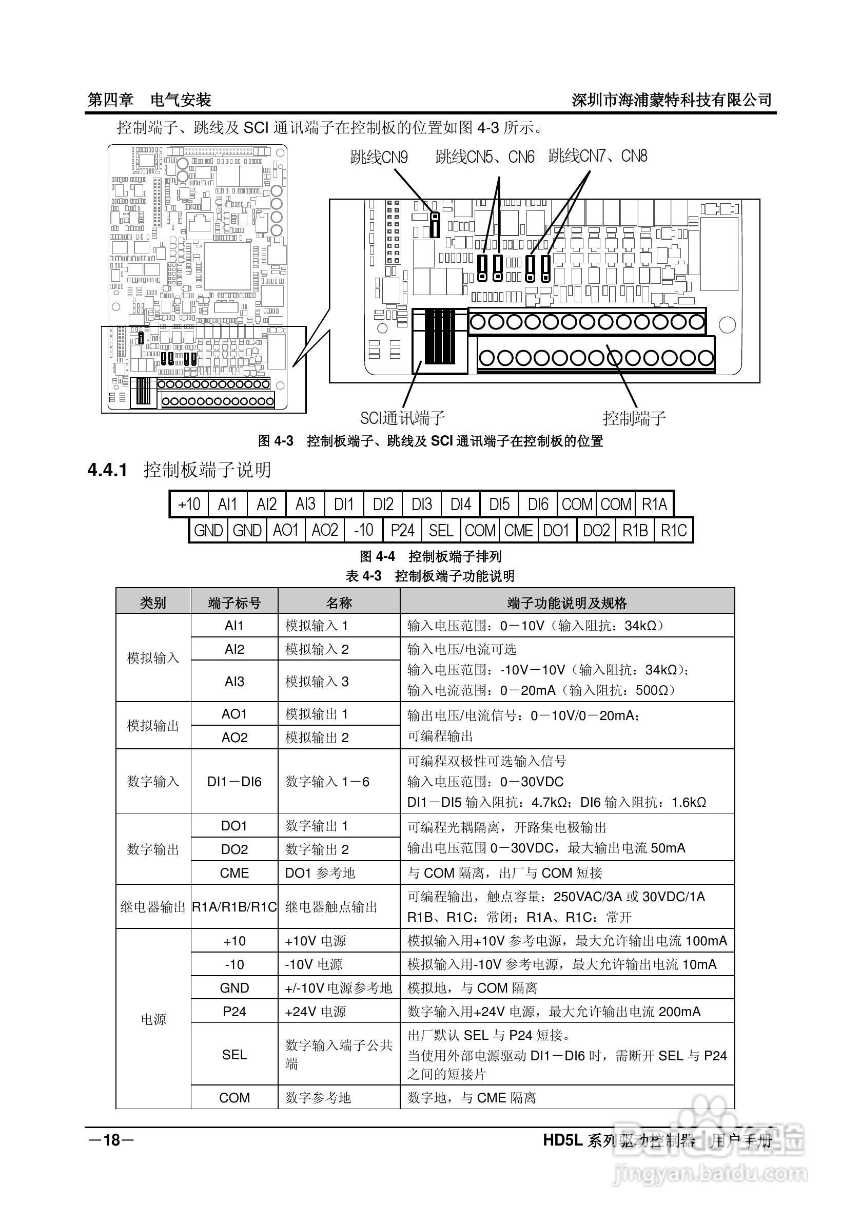 海浦蒙特HD5L-4T045电梯专用驱动控制器用户手册:[3]