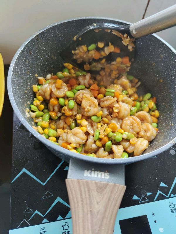 虾仁毛豆炒玉米