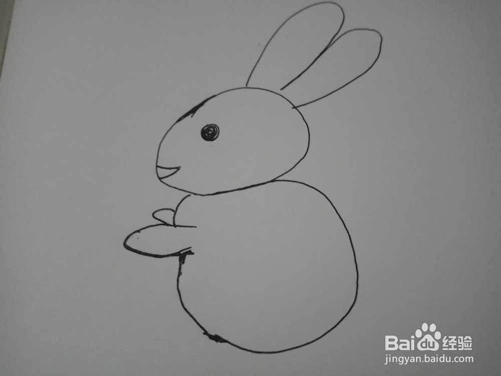 趣味画--用2个数字3来画兔子