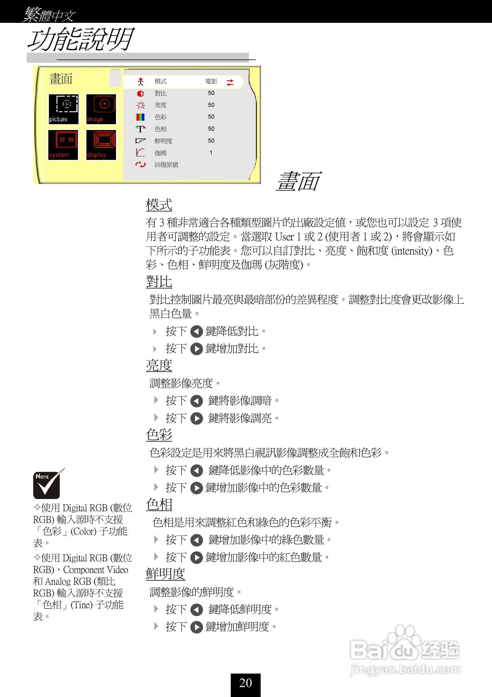 奥图码 H56投影机说明书:[2]