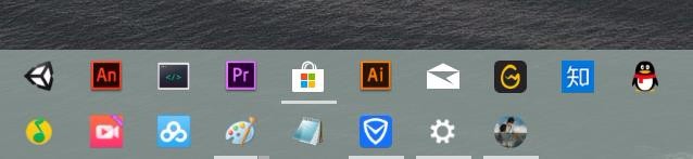 win10 如何使状态栏变成两行？