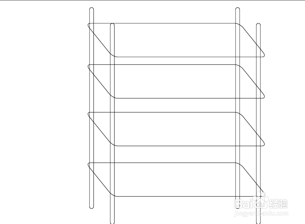 在AI如何绘制透视鞋架